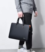 FSD.WG]Business Bag Leather Briefcase Shoulder Laptop Business Bag for Men - Image 2
